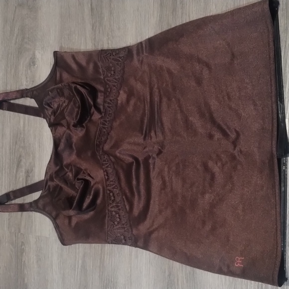 NEW Ruby Ribbon Lace Brown Cami Woman's Cami Size 36 - Picture 2 of 10